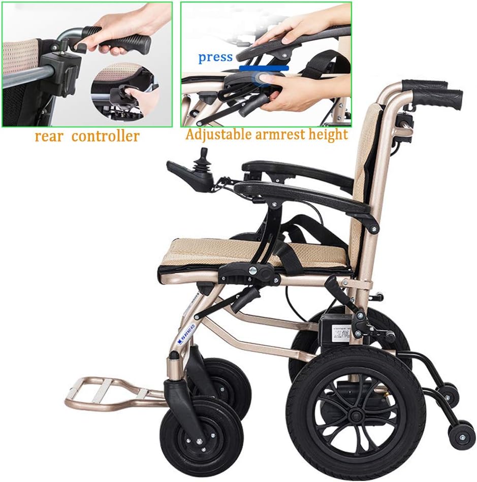 Chair 14KG Lightweight Lntelligent Folding Carry Adult Electric Wheelchairs,power For Disabled With Joystick,dual Function Heavy Duty Power Wheelchair,electric Power Or Manual Wheelchair