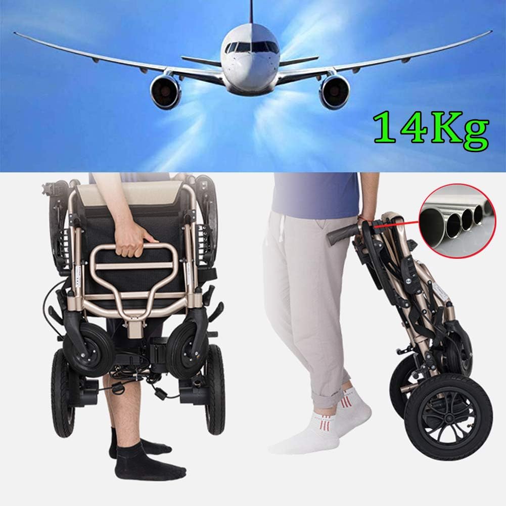 Chair 14KG Lightweight Lntelligent Folding Carry Adult Electric Wheelchairs,power For Disabled With Joystick,dual Function Heavy Duty Power Wheelchair,electric Power Or Manual Wheelchair