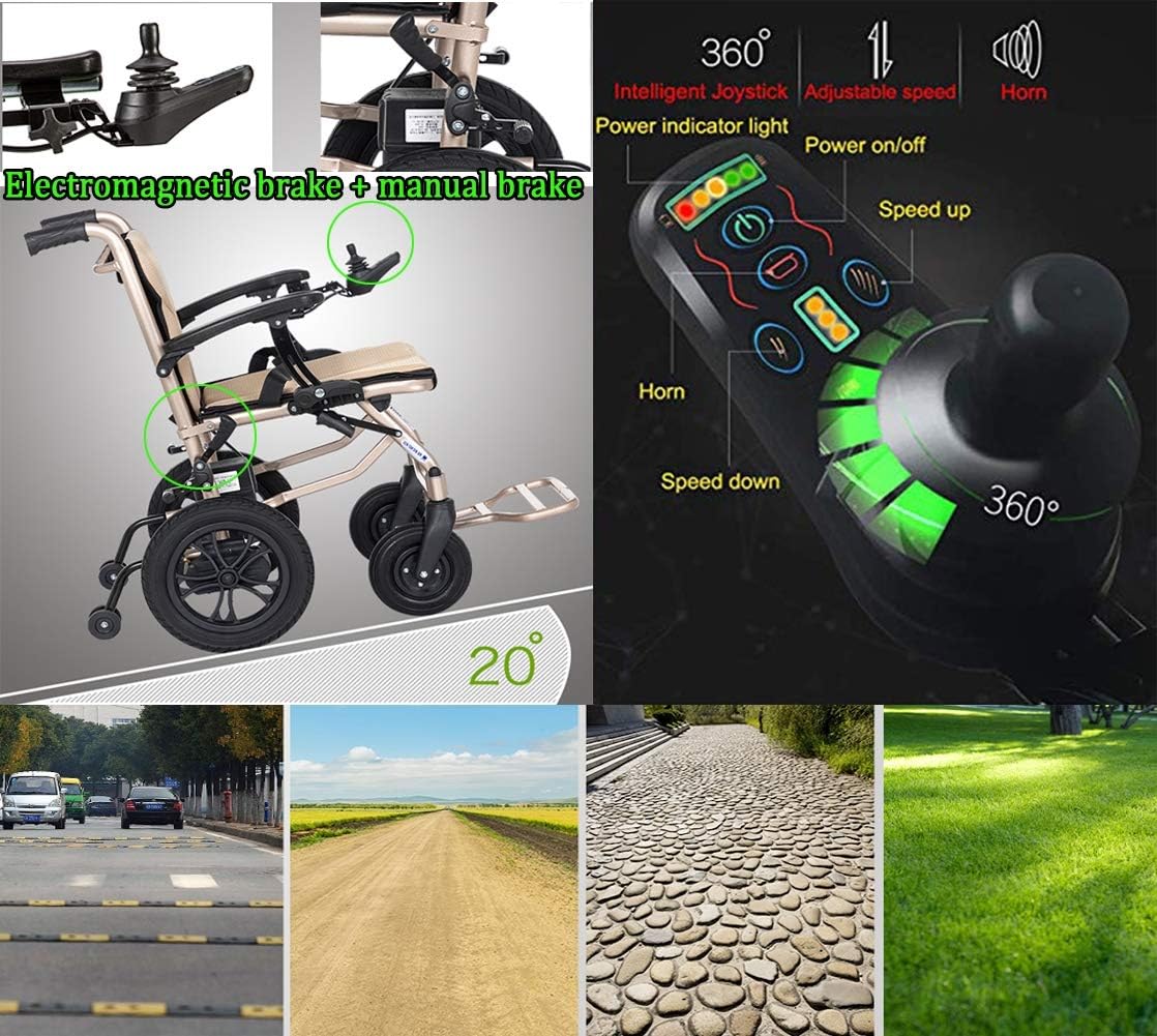 Chair 14KG Lightweight Lntelligent Folding Carry Adult Electric Wheelchairs,power For Disabled With Joystick,dual Function Heavy Duty Power Wheelchair,electric Power Or Manual Wheelchair