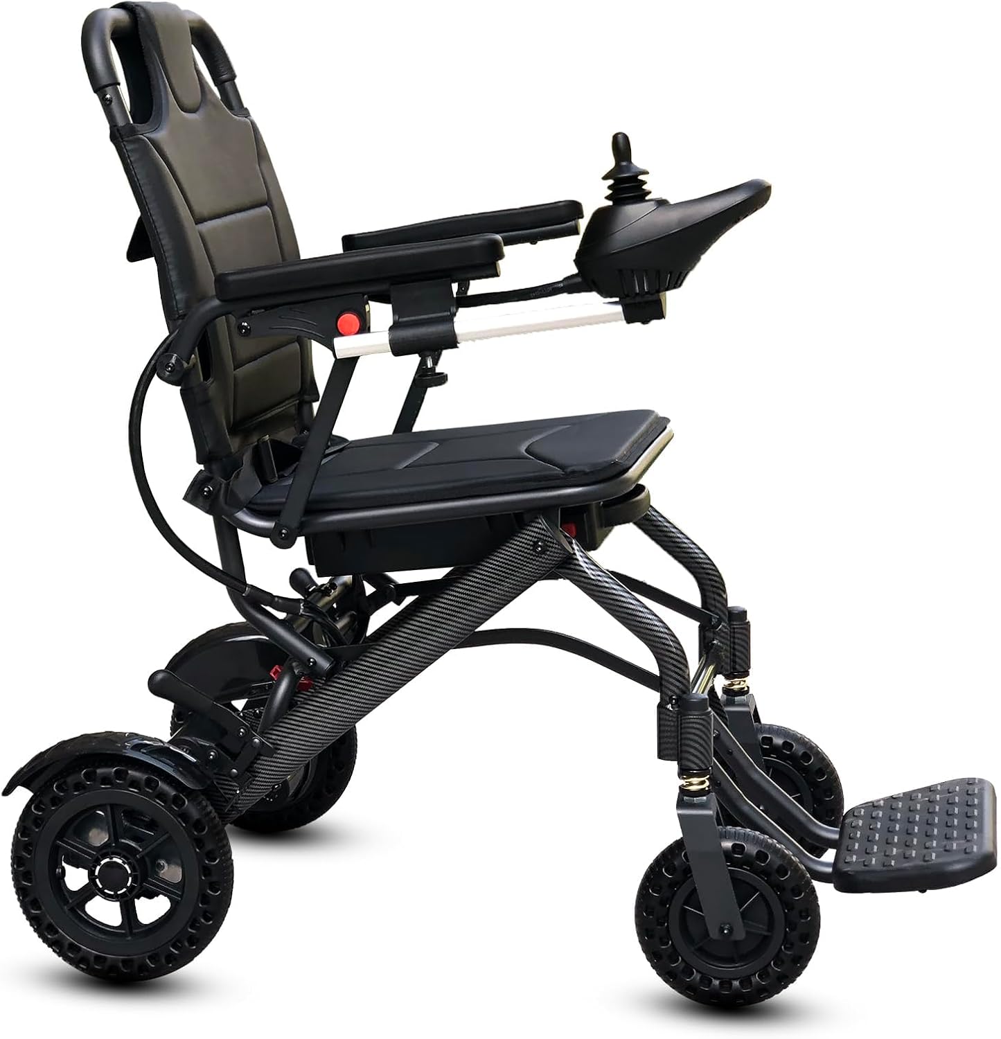 13 kg Carbon Fiber Lightweight Electric Wheelchair for Travel, 19 km Long Travel Range Wheelchair, Airline Approved, Dual Braking System, Power Wheelchairs for Senior