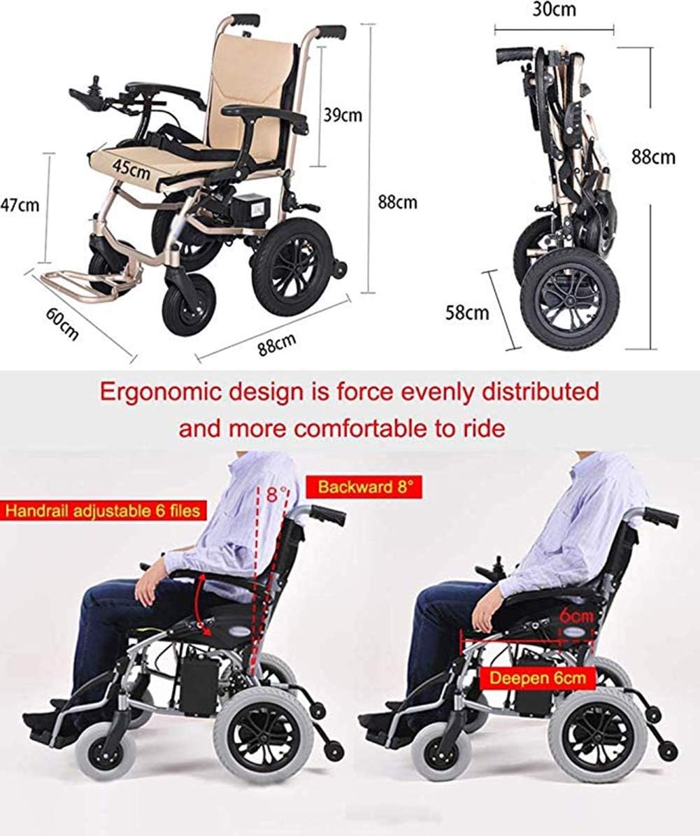 Chair 14KG Lightweight Lntelligent Folding Carry Adult Electric Wheelchairs,power For Disabled With Joystick,dual Function Heavy Duty Power Wheelchair,electric Power Or Manual Wheelchair