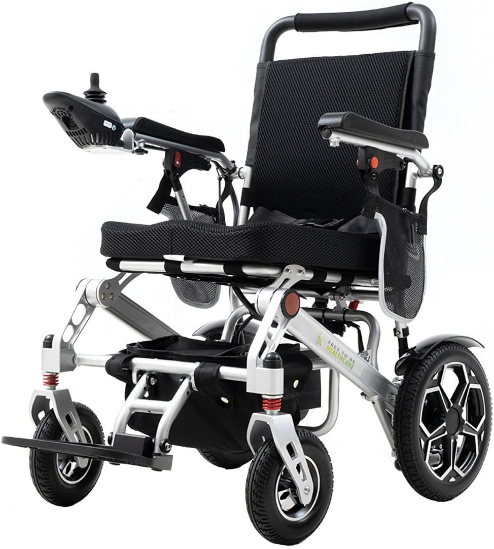 Ultra Lightweight Folding Electric Wheelchair, 20kg Aluminium Powerchair, Travel-Friendly